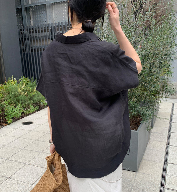  「リネンドロストフレンチシャツ」|シャツ・ブラウス|