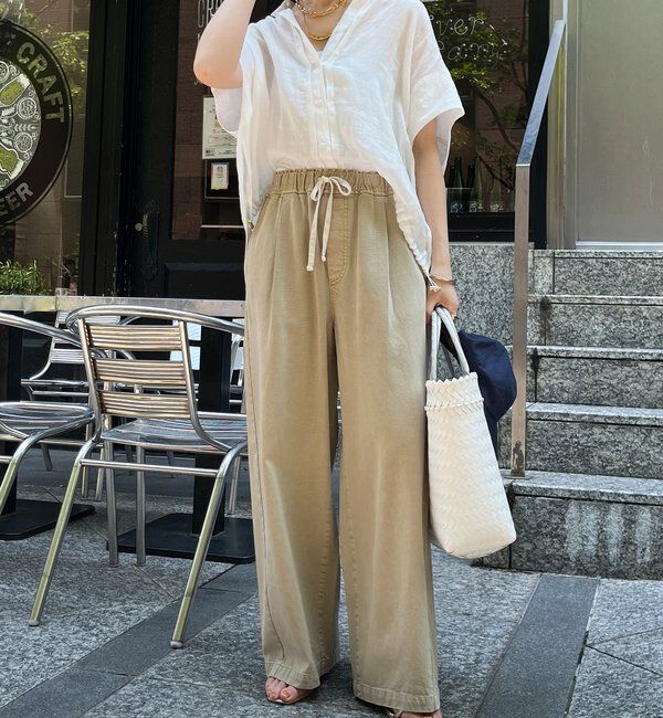  「【新色追加】デニムワイドイージーパンツ」|デニム|