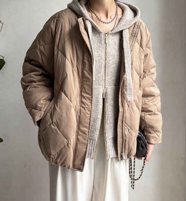  「ストレッチタフタ袖リブショートダウン」|その他|