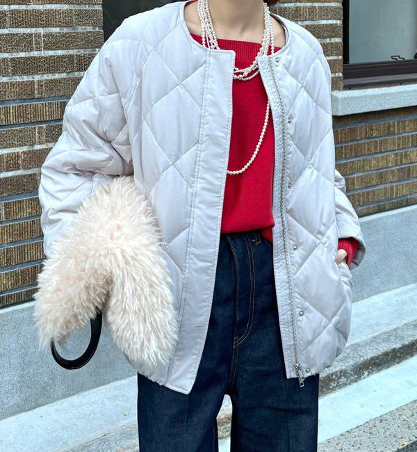  「ストレッチタフタ袖リブショートダウン」|その他|