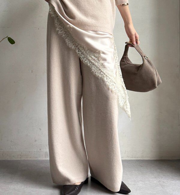  「メリノウール100％ニットパンツ」|チノ|