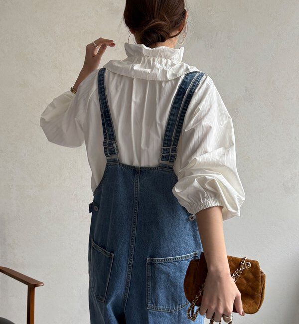  「【WEB限定】フリルカラーラグランブラウス」|シャツ・ブラウス|