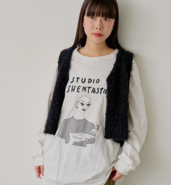  「【WHIMSIC】シェンタスティック スタジオ シルクスクリーンプリントT」|Tシャツ・カットソー|ホワイト