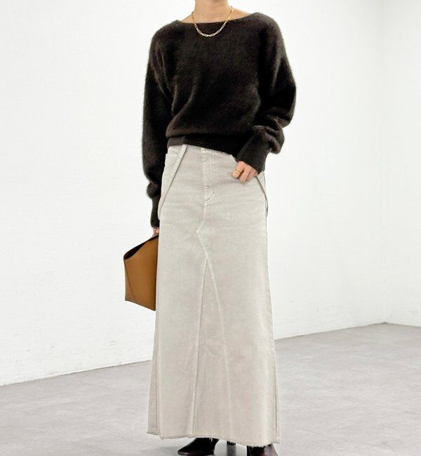  「【MONN.:.(モン)】LOOSE DENIM SKIRT」|スカート|