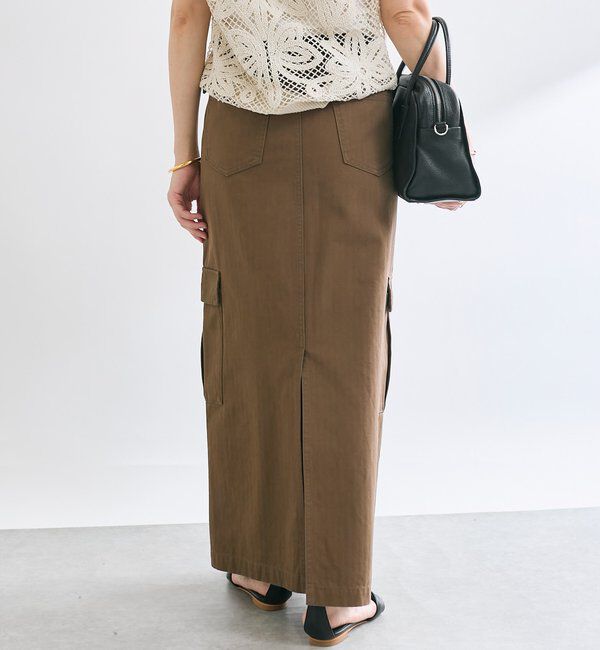  「【MONN.:.(モン)】カーゴマキシスカート」|スカート|