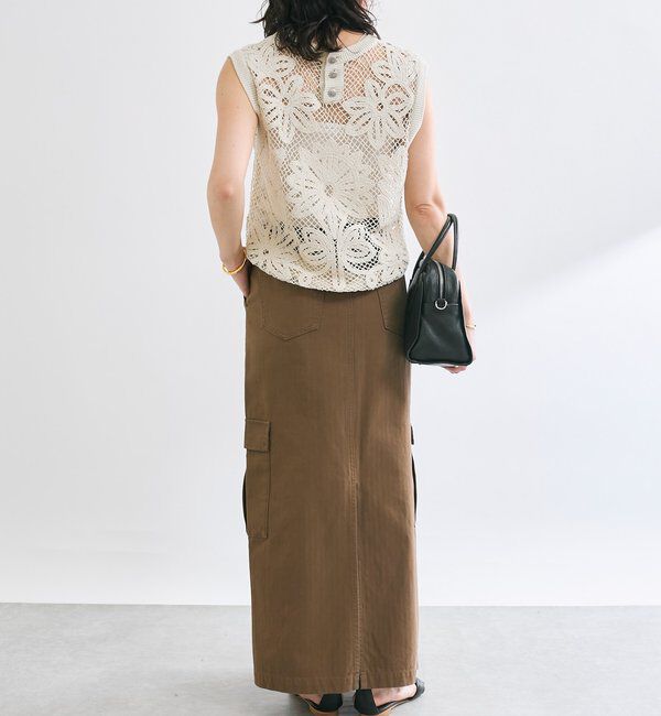  「【MONN.:.(モン)】カーゴマキシスカート」|スカート|