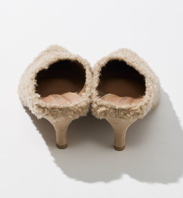  「【シーズンムードを高める】ボアミュール」|パンプス|