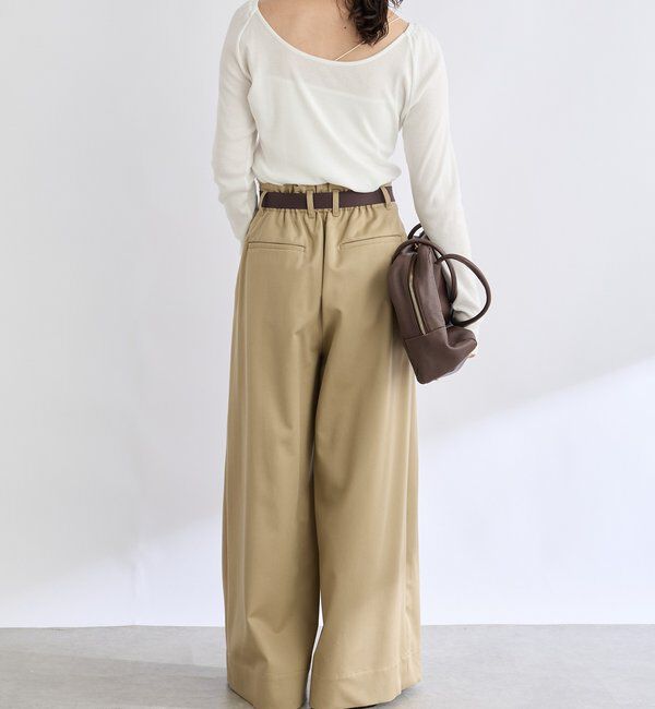  「【抜け感】タックチノワイドパンツ」|チノ|