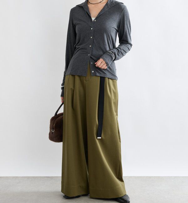  「【抜け感】タックチノワイドパンツ」|チノ|