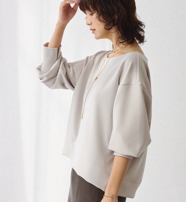  「【万能アイテム】ダンボールショートプルオーバー」|Tシャツ・カットソー|グレージュ