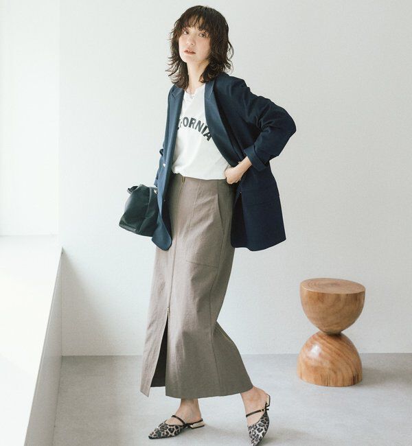  「予約【ウオッシャブル/多機能】フロントZIPタイトスカート」|スカート|