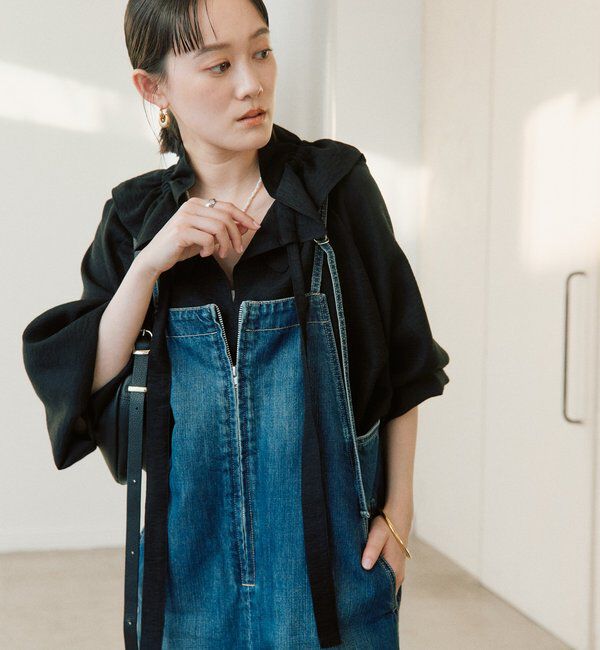  「予約【顔まわり華やか】リネンライクフリルカラーブラウス」|シャツ・ブラウス|