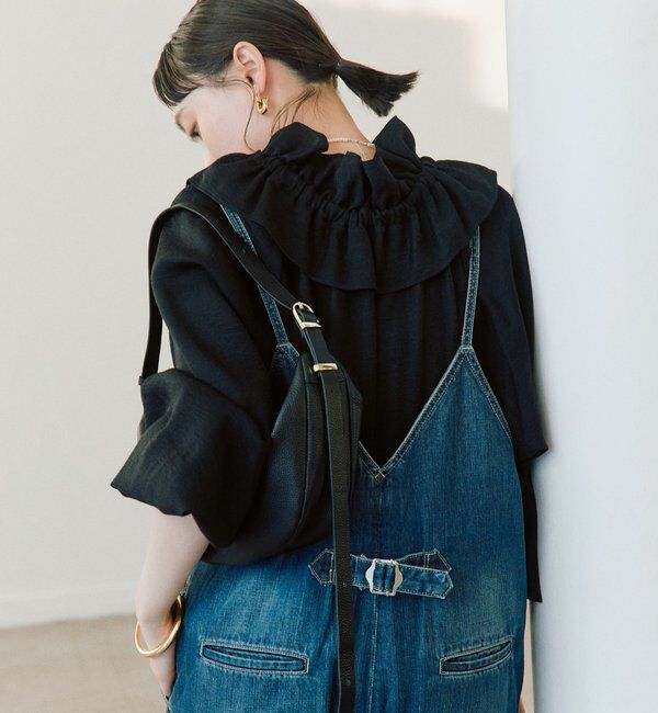  「予約【顔まわり華やか】リネンライクフリルカラーブラウス」|シャツ・ブラウス|