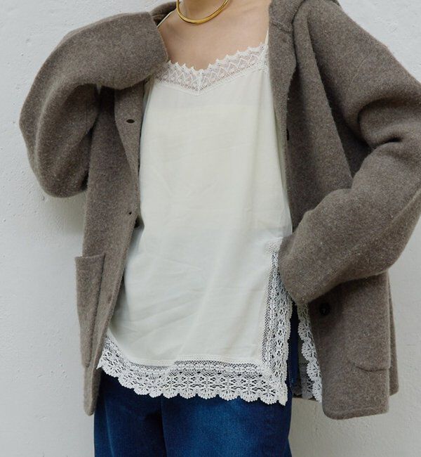  「【HERITANOVUM】レースキャミソール」|シャツ・ブラウス|