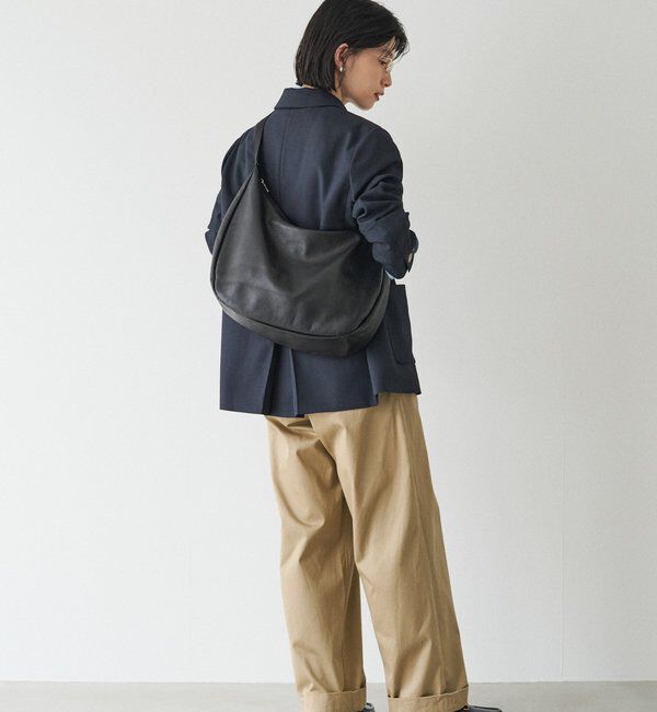  「ソフトレザーラウンドビッグショルダーバッグ」|ショルダー・メッセンジャー|