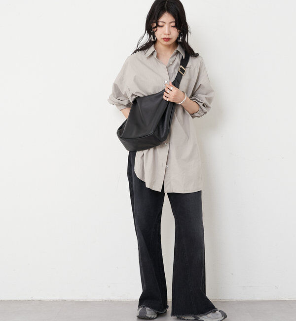  「ソフトレザーラウンドビッグショルダーバッグ」|ショルダー・メッセンジャー|