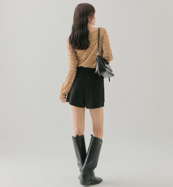  「小花シャーリングTシャツ」|Tシャツ・カットソー|