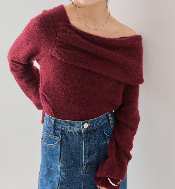  「ワンショルデザインニット」|ニット・セーター|