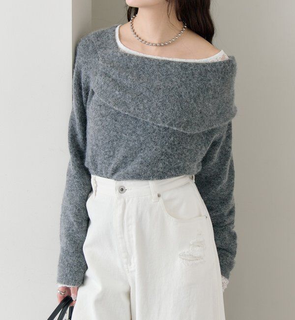  「ワンショルデザインニット」|ニット・セーター|