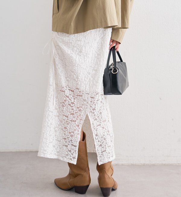 「レースミドル スカート」|スカート|