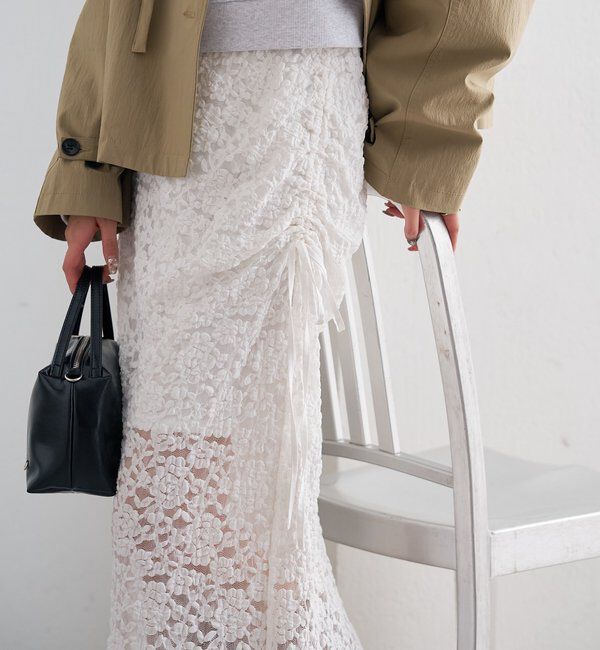  「レースミドル スカート」|スカート|