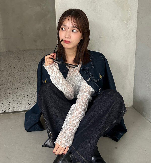  「【@sktnnm企画】金ボタンデニムパフジャケット」|ブルゾン・スタジャン|