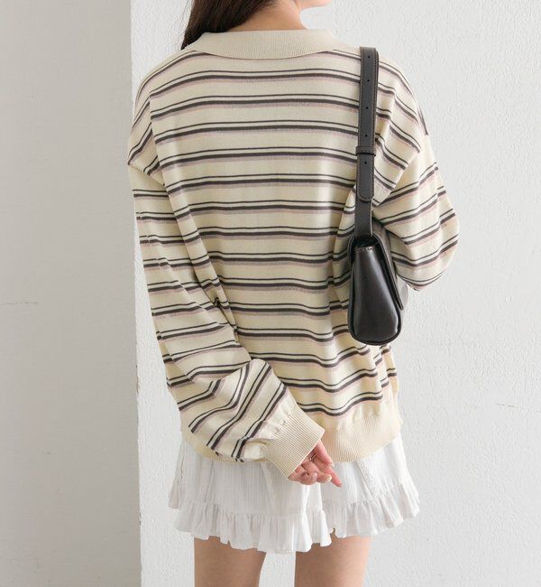  「マルチボーダーポロニット」|ニット・セーター|