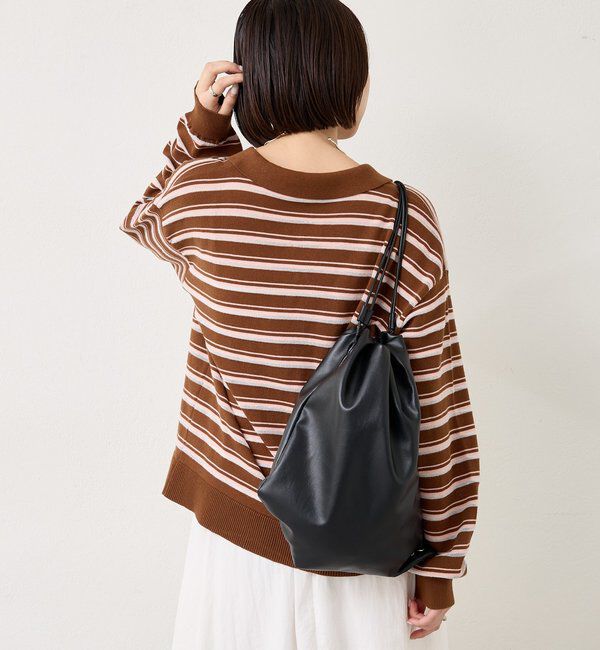  「マルチボーダーポロニット」|ニット・セーター|