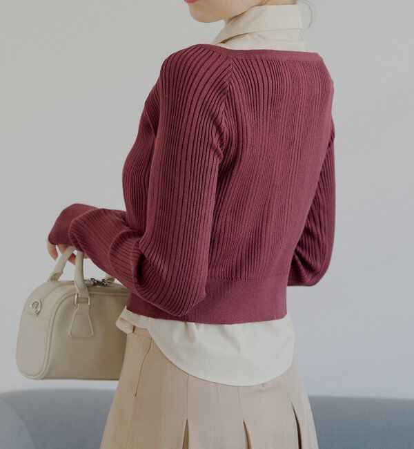  「シャツレイヤード2way カーディガン」|カーディガン|