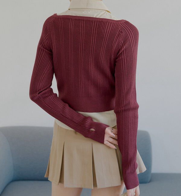  「シャツレイヤード2way カーディガン」|カーディガン|