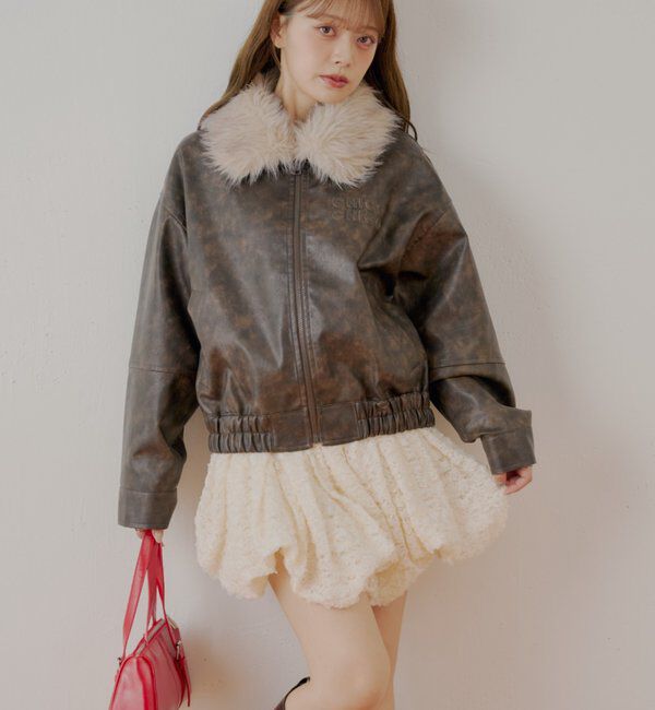  「裾バルーンレースミニスカート」|スカート|