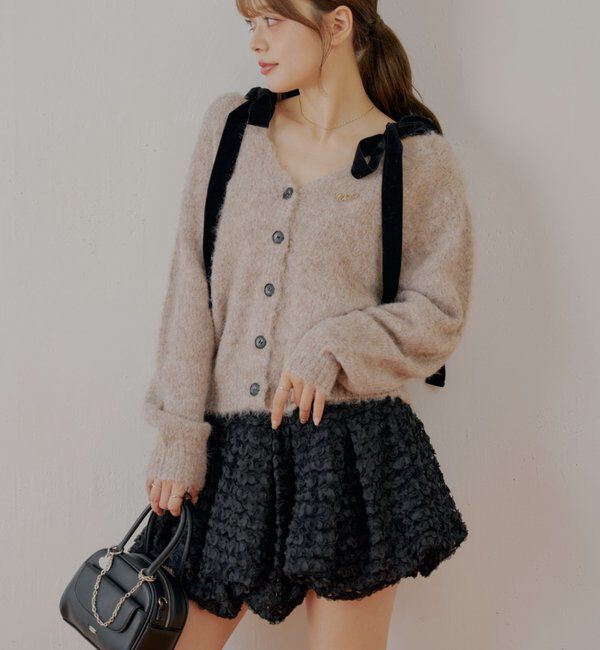  「裾バルーンレースミニスカート」|スカート|