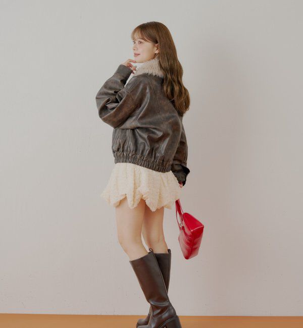  「裾バルーンレースミニスカート」|スカート|