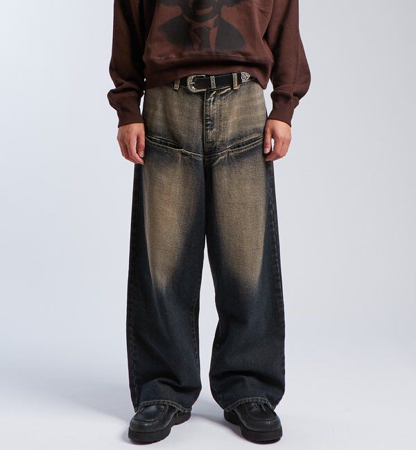  「SLASH POCKET BLAST WIDE DENIM」|デニム|