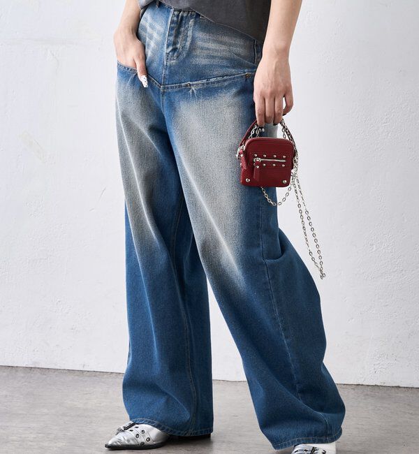  「SLASH POCKET BLAST WIDE DENIM」|デニム|