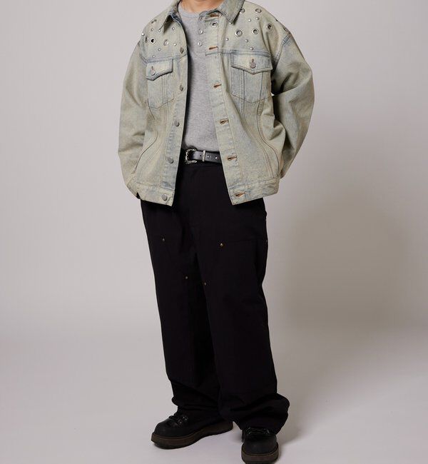  「【UNISEX/WEB限定サイズあり】EYELET DENIM JACKET」|ブルゾン・スタジャン|