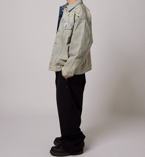 「【UNISEX/WEB限定サイズあり】EYELET DENIM JACKET」|ブルゾン・スタジャン|