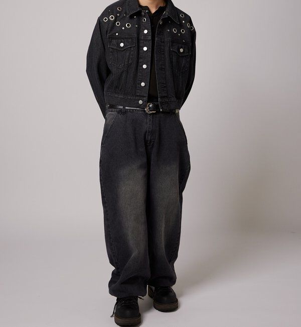  「【UNISEX/WEB限定サイズあり】EYELET DENIM JACKET」|ブルゾン・スタジャン|