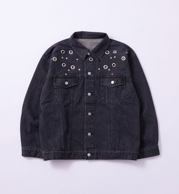  「【UNISEX/WEB限定サイズあり】EYELET DENIM JACKET」|ブルゾン・スタジャン|