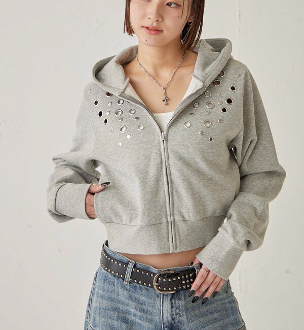  「【WEB限定】EYELET HOODIE」|パーカー|