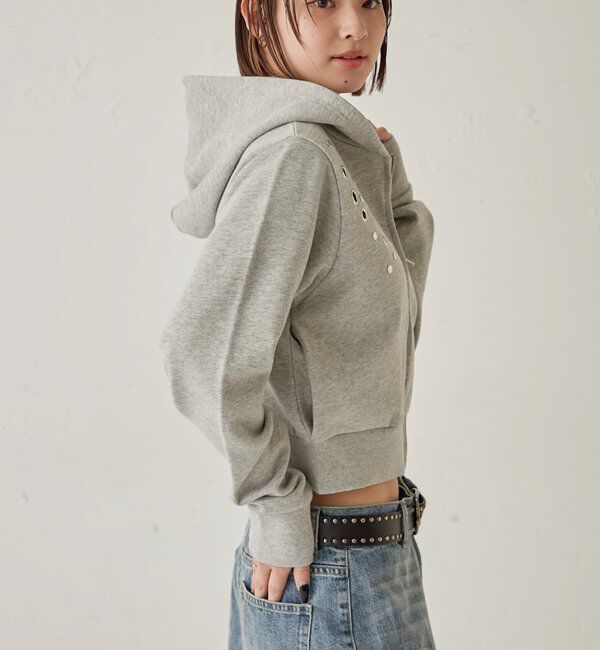  「【WEB限定】EYELET HOODIE」|パーカー|