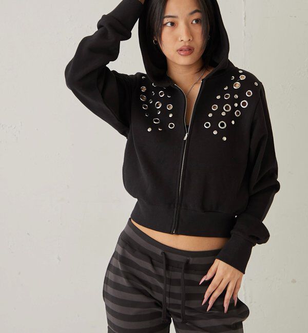  「【WEB限定】EYELET HOODIE」|パーカー|