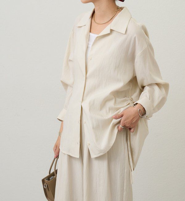  「【26SS予約】オープンカラーシャツ」|シャツ・ブラウス|アイボリー