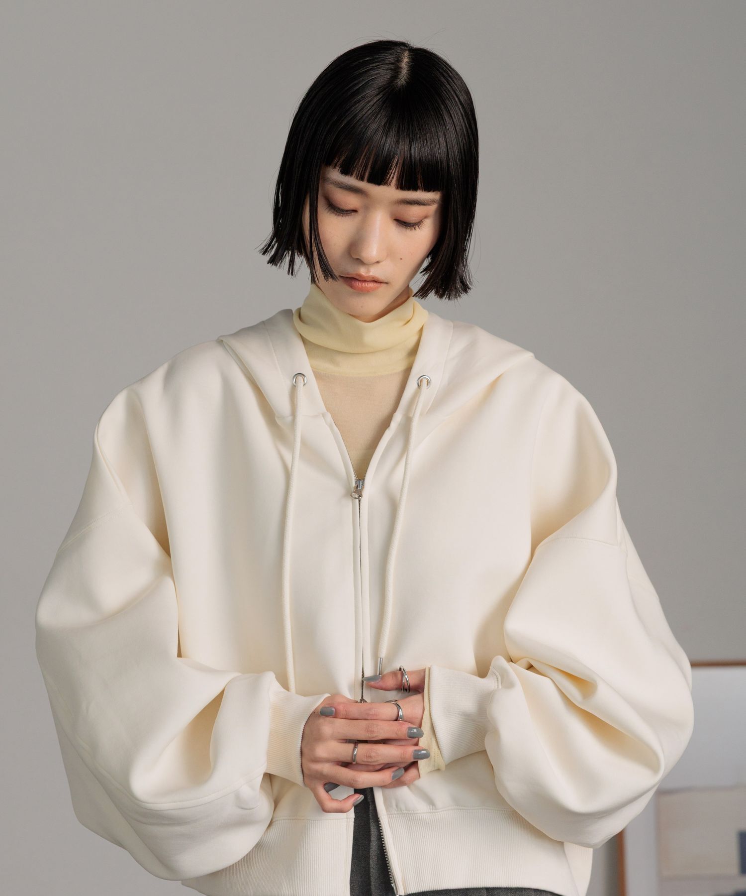 LOWRYS FARM「ＺＩＰショートフーディ」|パーカー|