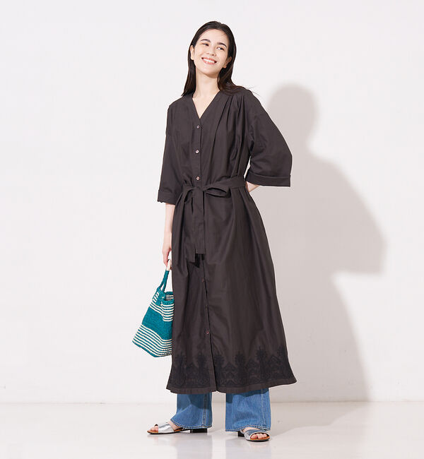 collex「エンブロイダリーガウンワンピース」|ワンピース|ブラック