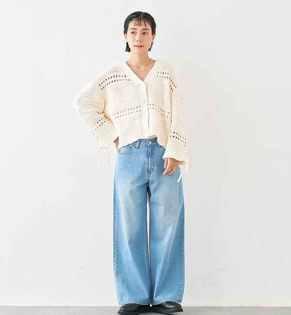 collex「袖口レースアップ2WAYカーディガン」|カーディガン|