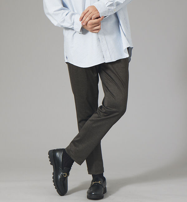 ABAHOUSE「【360&deg;ストレッチ】イージー テーパード スラックス」|その他|ダークブラウン