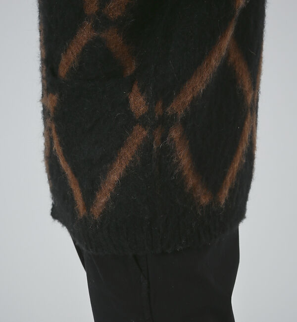 ABAHOUSE「【モヘアブレンド】アーガイル Vネック カーディガン」|カーディガン|