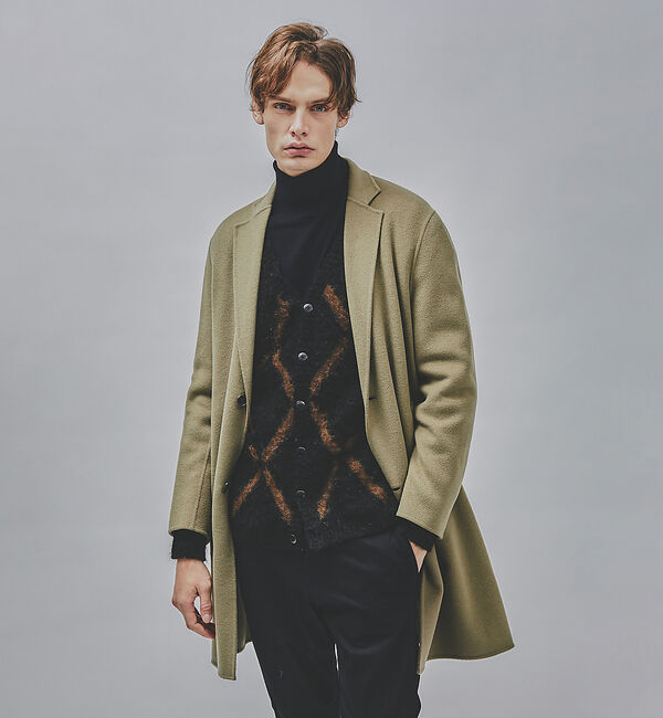 ABAHOUSE「【モヘアブレンド】アーガイル Vネック カーディガン」|カーディガン|