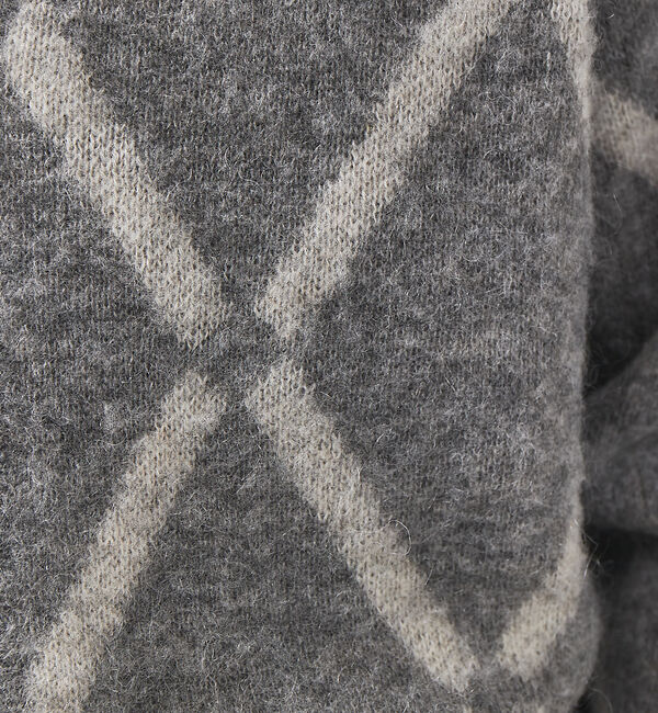 ABAHOUSE「【モヘアブレンド】アーガイル Vネック カーディガン」|カーディガン|